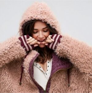 Free People Fluffy Dolman Jacket Size XS Oversized